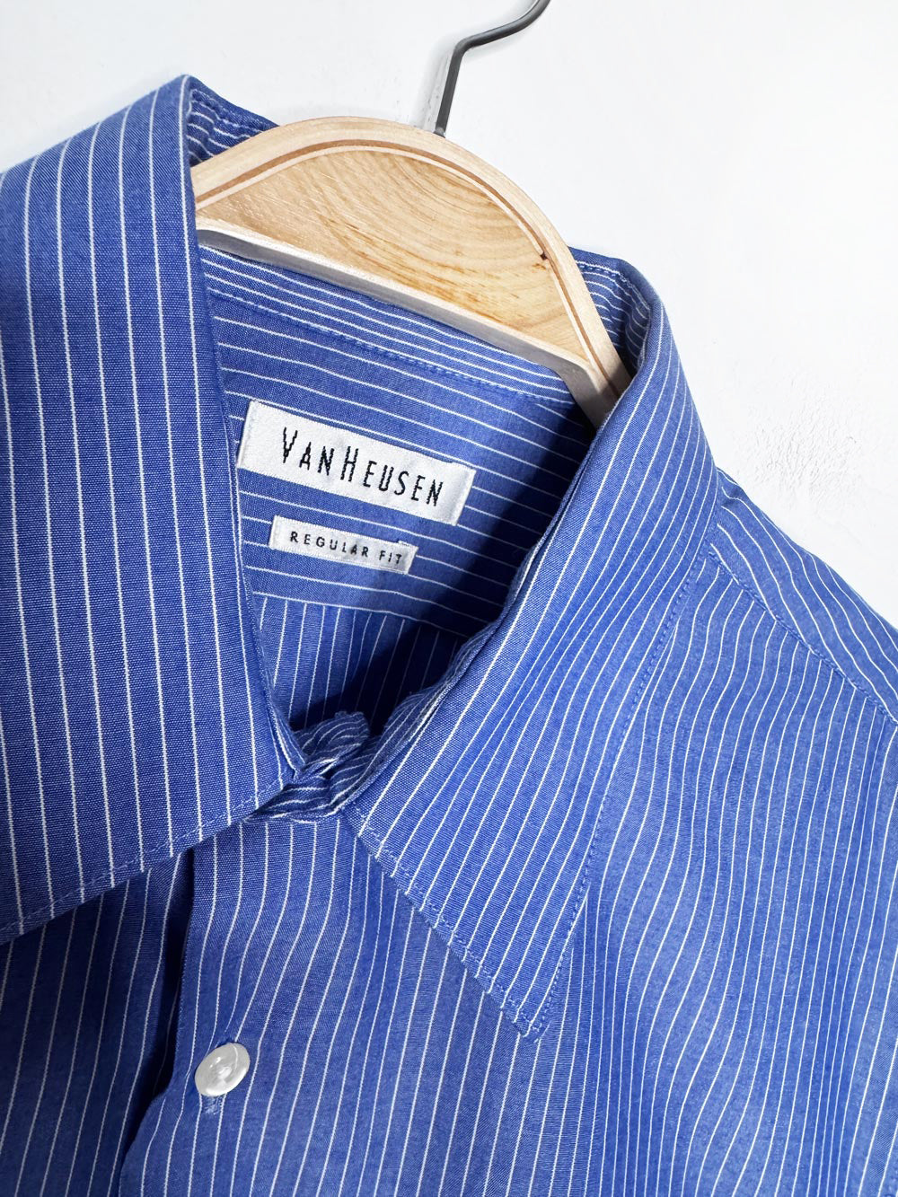 vintage rangers mlb blue stripe sporty prep cropped shirt | rework