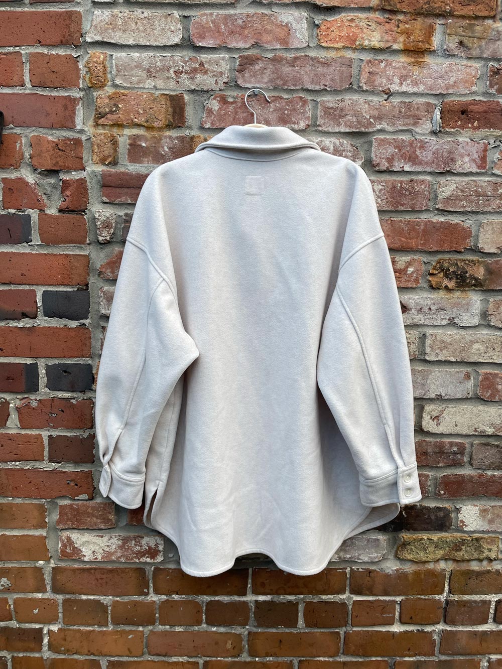 h&m felted shirt jacket