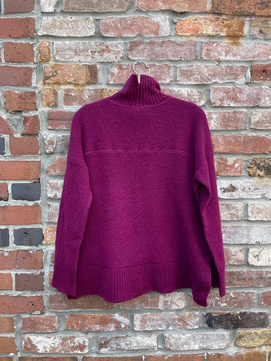 club monaco wool-blend oversized seamed sweater