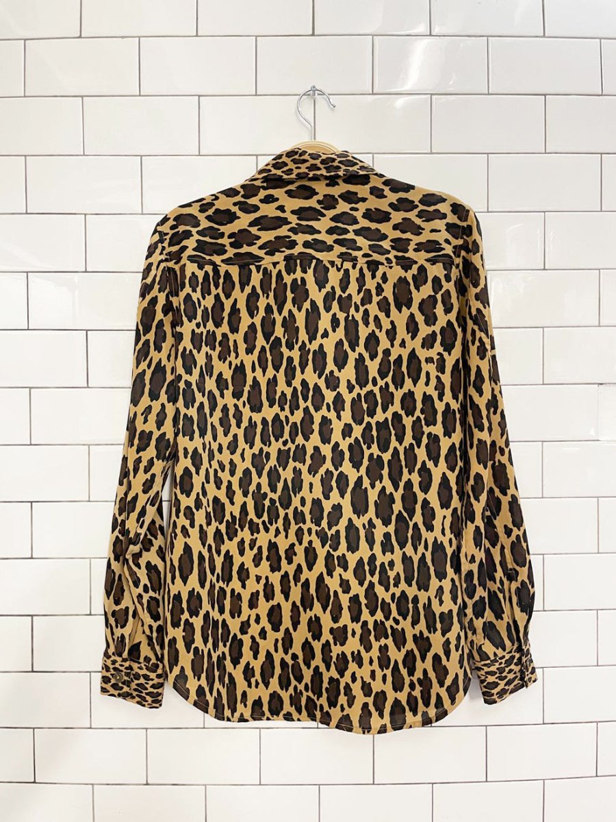 vintage 00s jones new york animal print blouse - good market thrift store