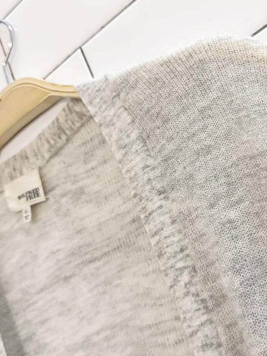 wilfred free mohair-blend sheer open knit cardigan | aritzia