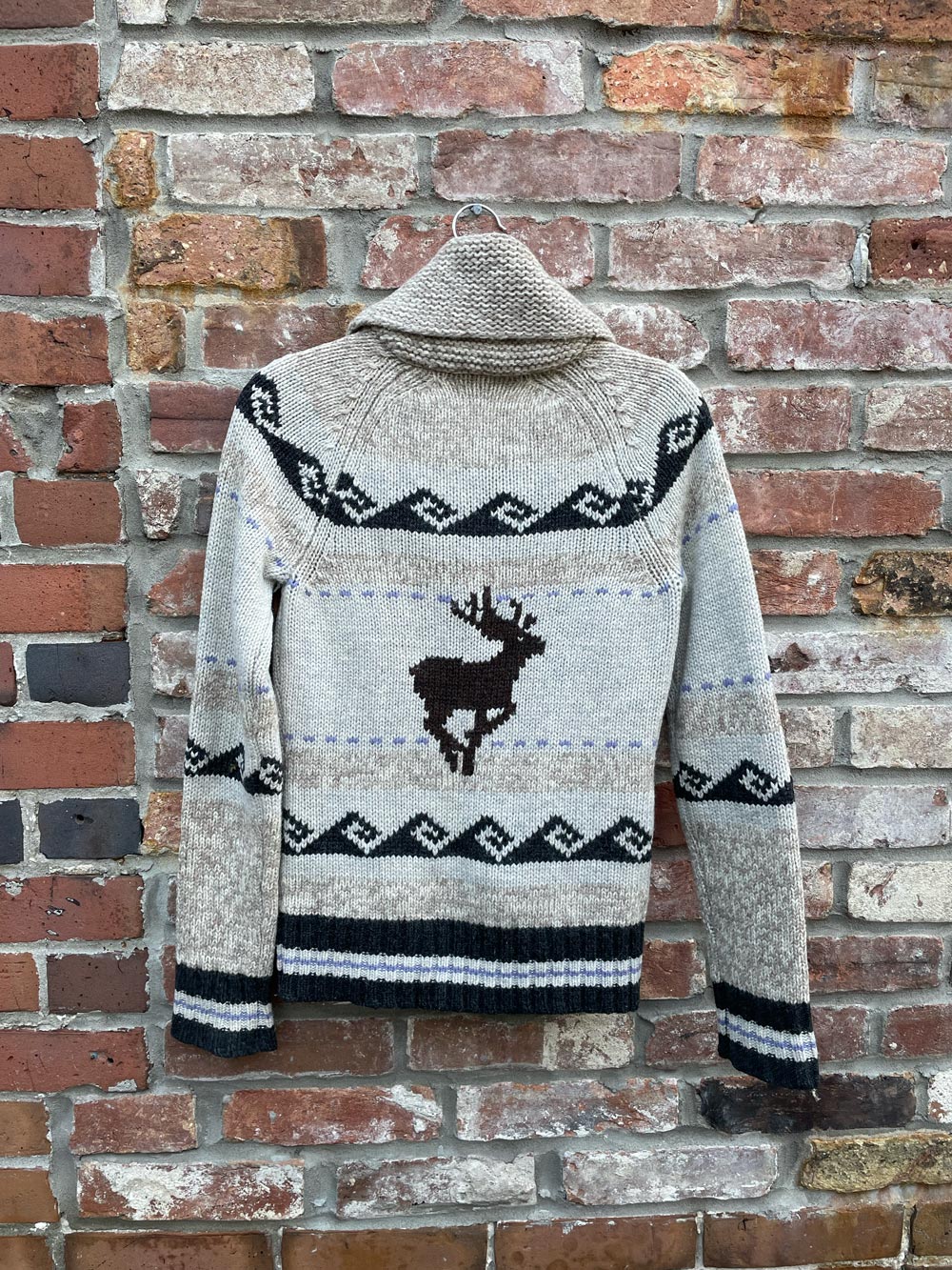 tna lambswool cowichan knit cardigan
