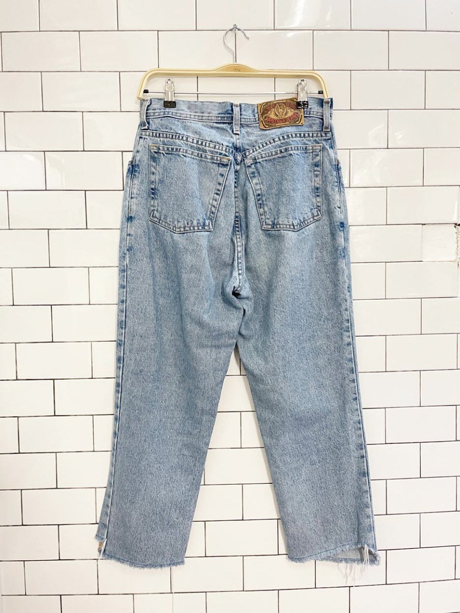 vintage 90s santana high rise straight crop jeans | parasuco - good market thrift store