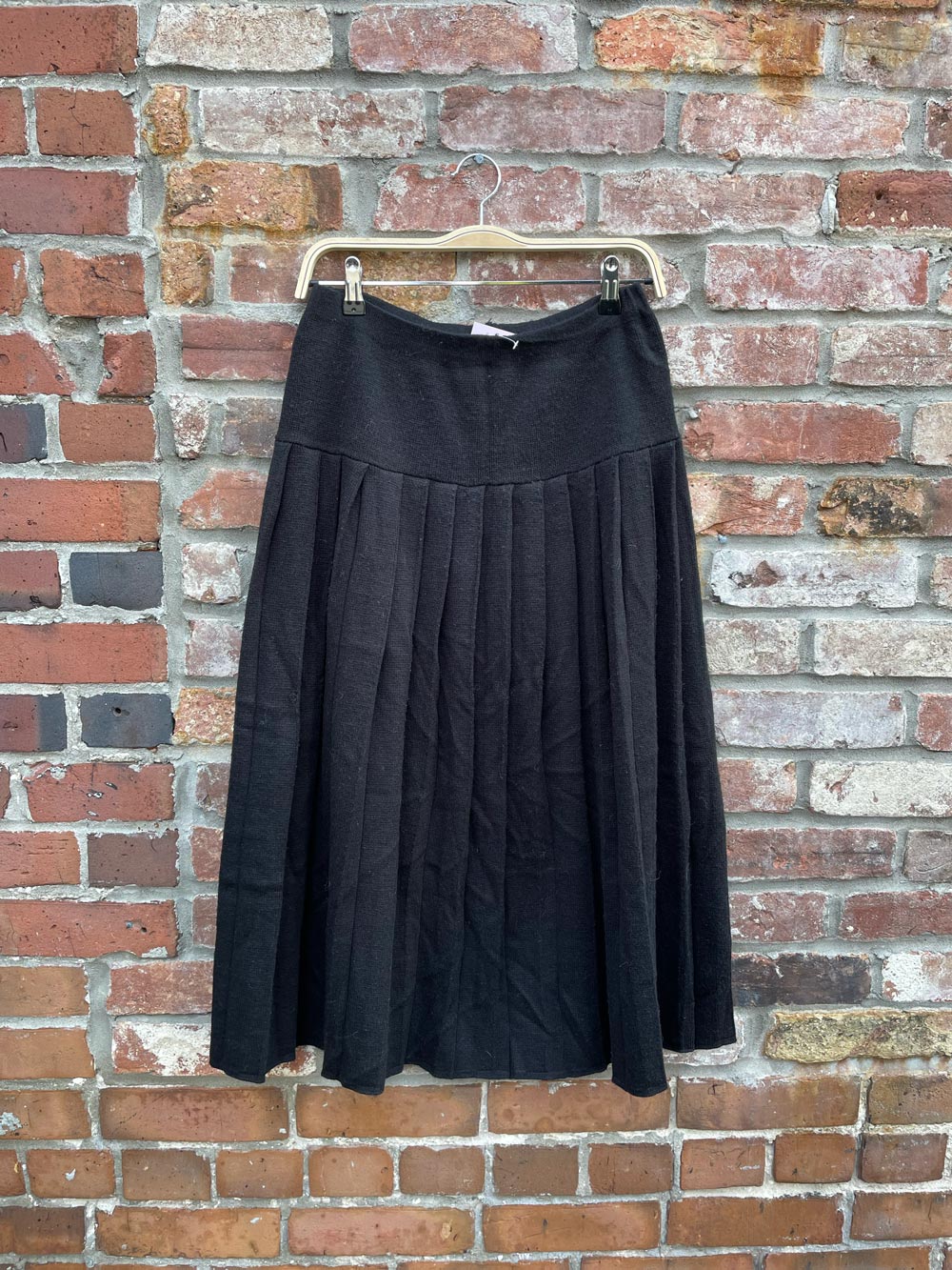 vintage 90s smart set pleated knit midi skirt