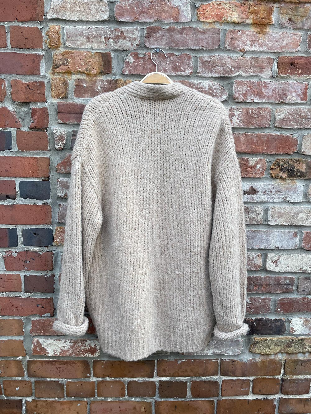 elizabeth and james alpaca-wool chunky cardigan