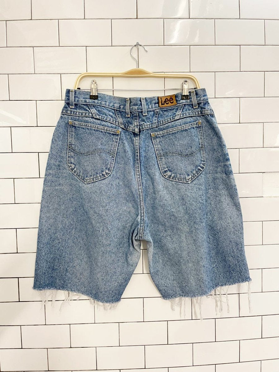 vintage 90s lee riders long denim cut off shorts - good market thrift store