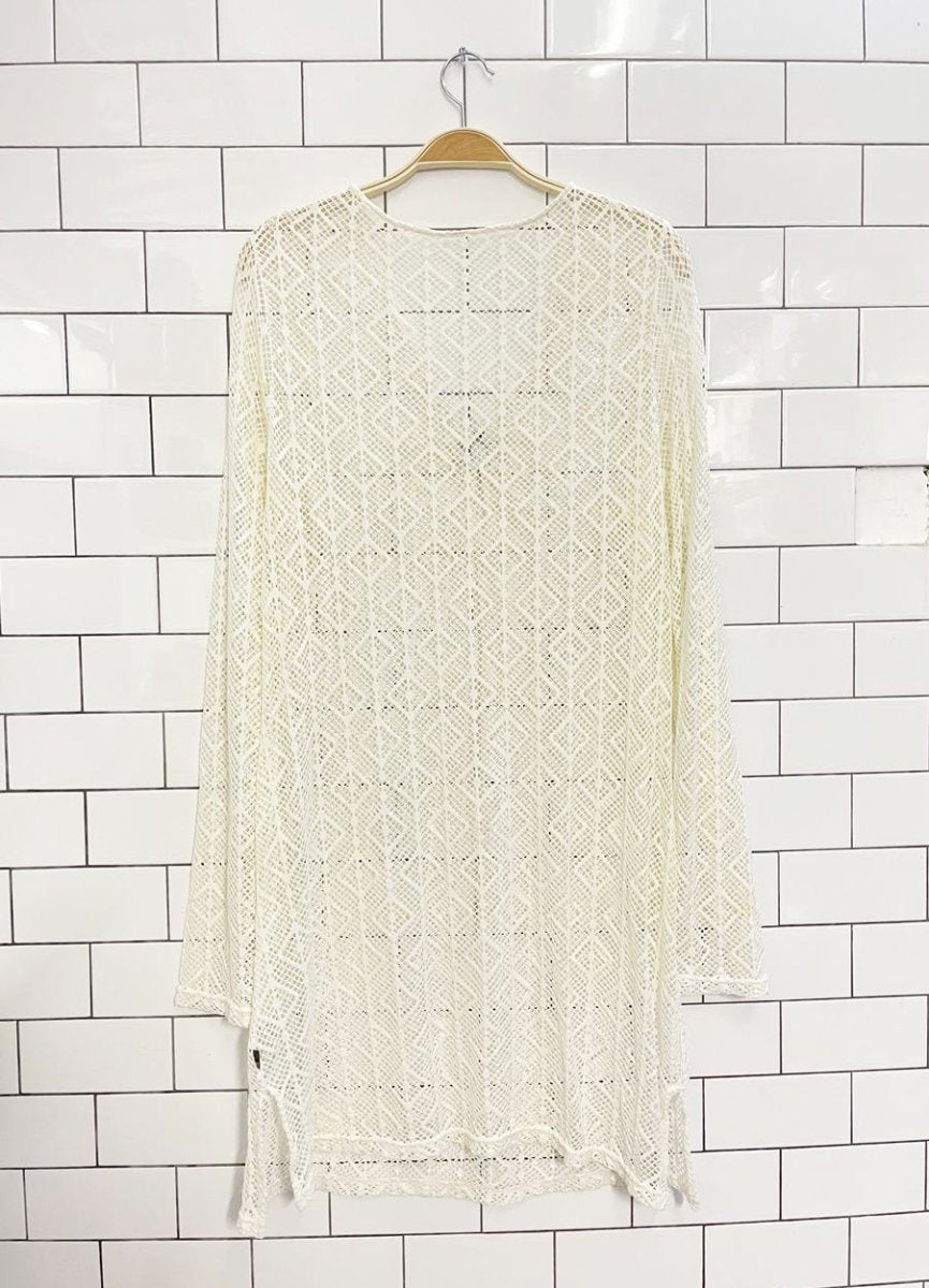 vintage 00s crochet stretch knit cover up - good market thrift store