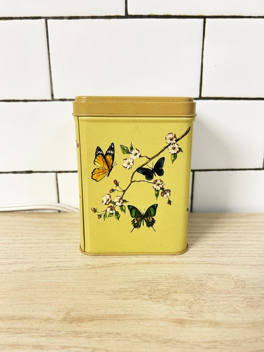 vintage JL clark butterlfy tin - good market thrift store
