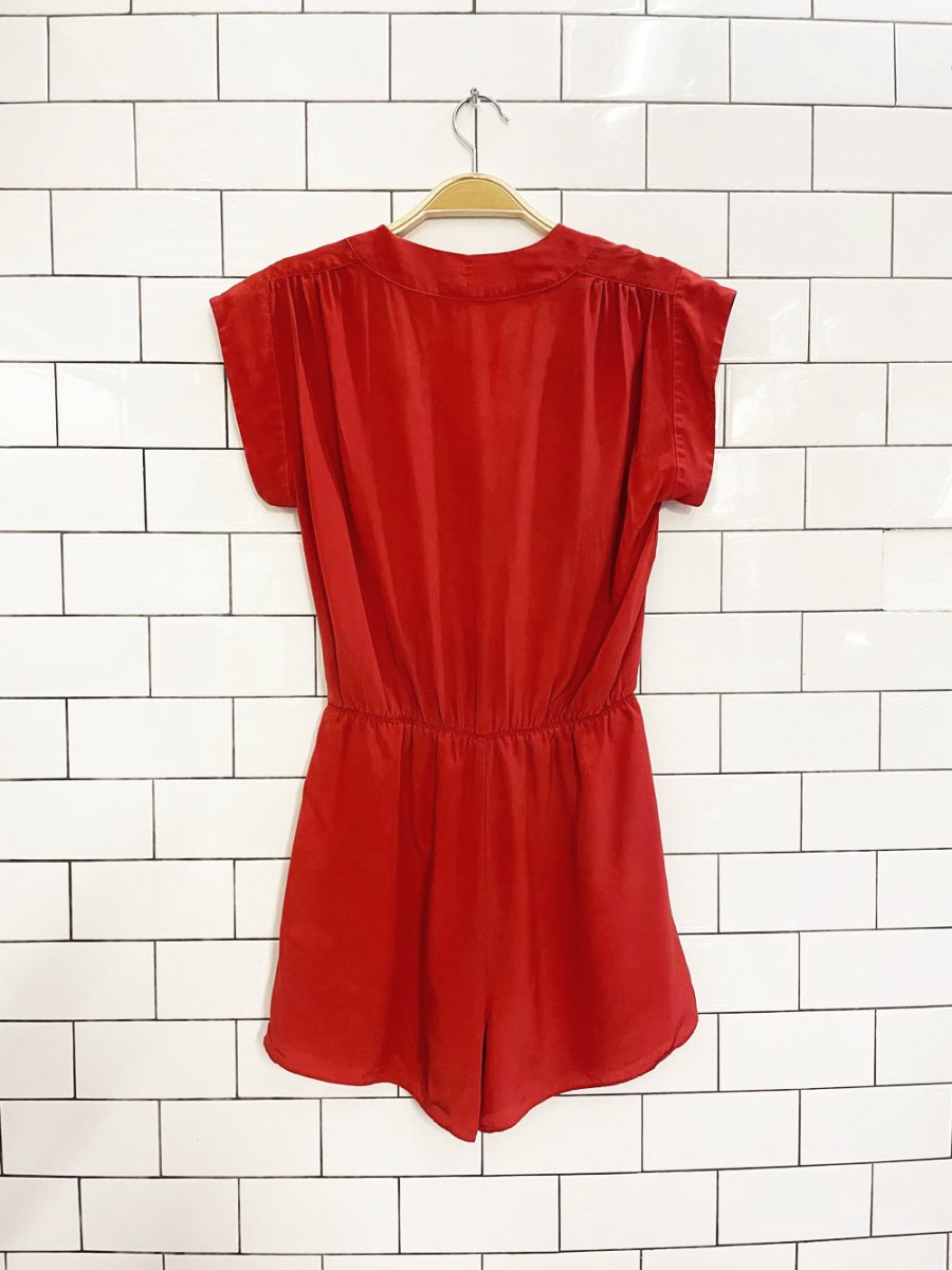 babaton corbett 100% silk relaxed romper - good market thrift store