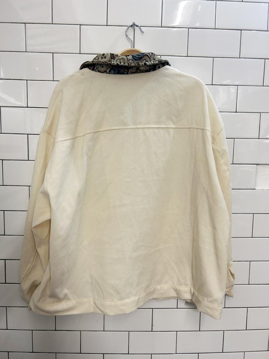 shein corduroy teddy bears oversized shirt - good market thrift store