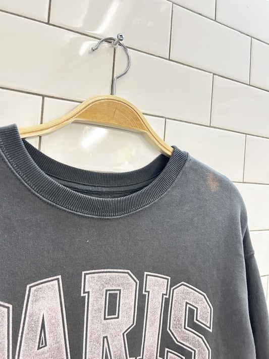 hollister paris oversized fleece sweatshirt - good market thrift store