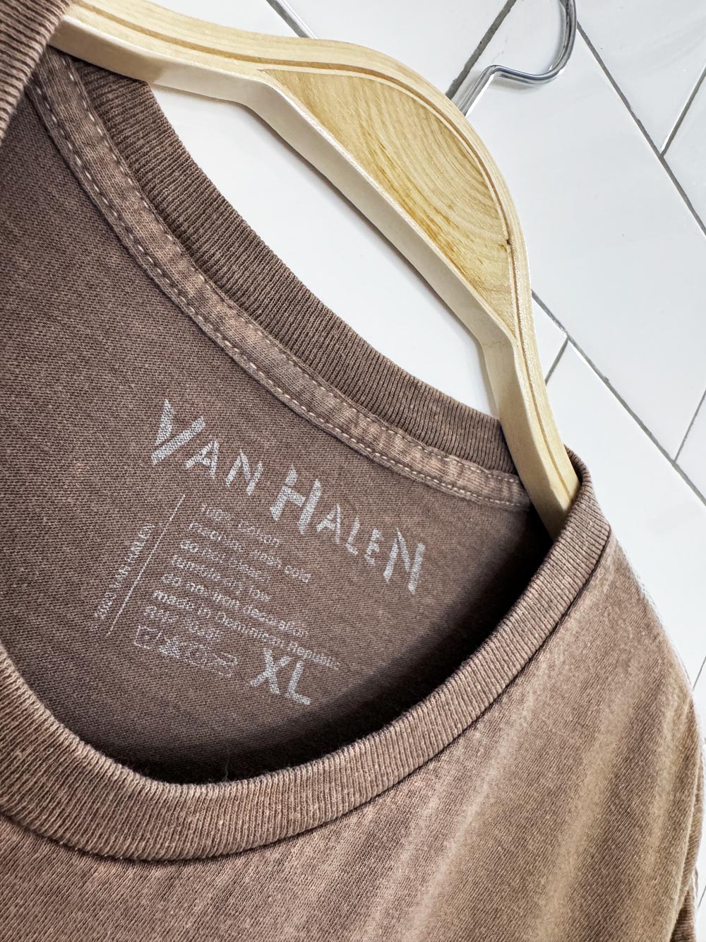 van halen '79 world tour reprint oversized band tee