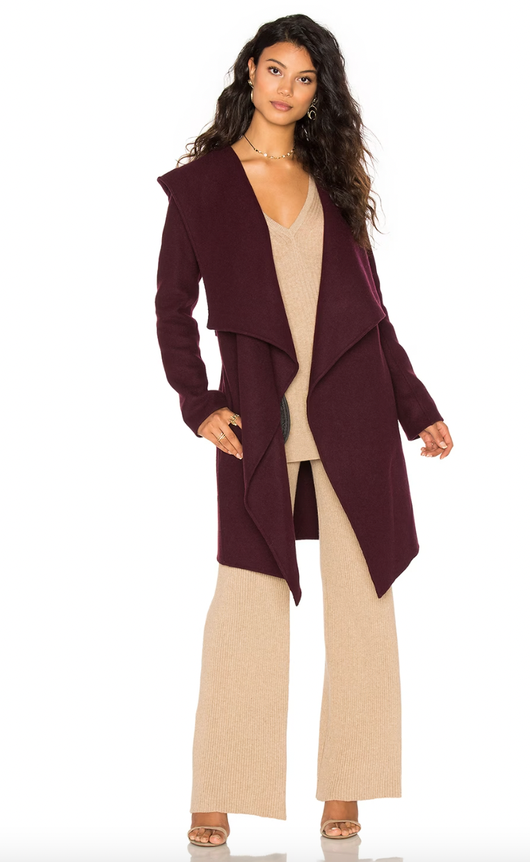 soia kyo samia belted wrap wool coat