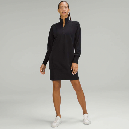 lululemon 2022 softstream long sleeve half zip dress