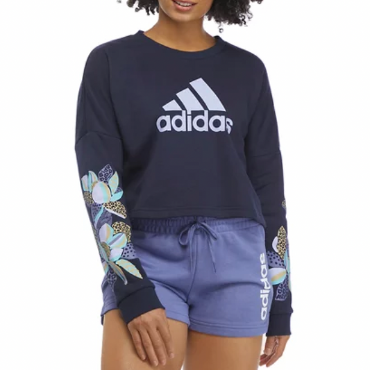 adidas x farm rio loose cropped sweatshirt