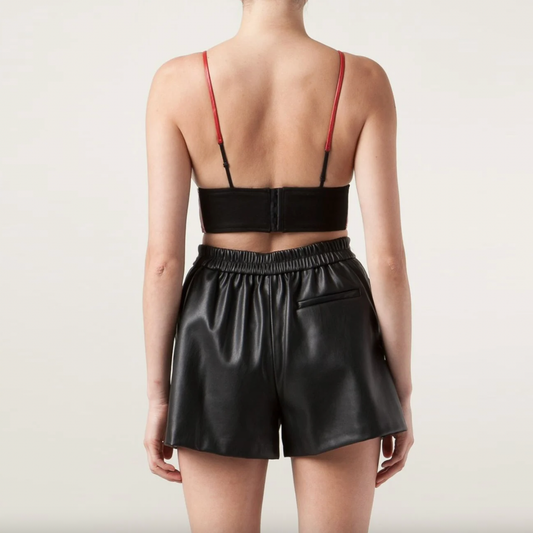 love leather lamb + silk babe long line bralette