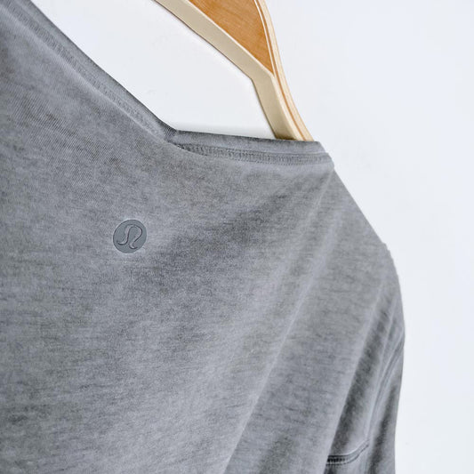 lululemon 2023 back in action long sleeve fade