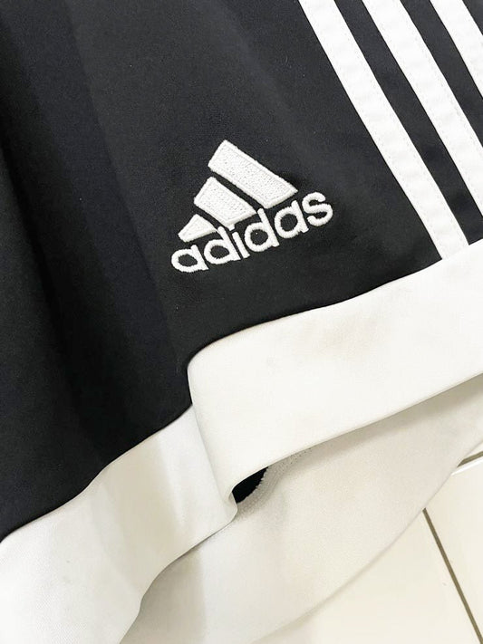adidas three stripes sporty cuffed prep athletic shorts - good market thrift store