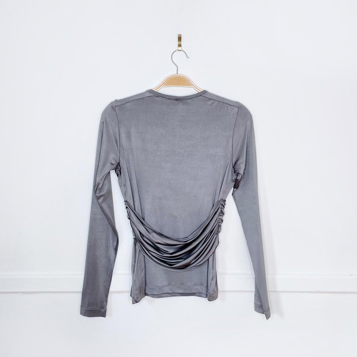 vintage 00s andy thé anh rtw stretch satin top