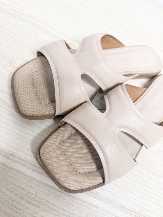 angel alarcon leather cushioned sandal | made in Spain - good market thrift store