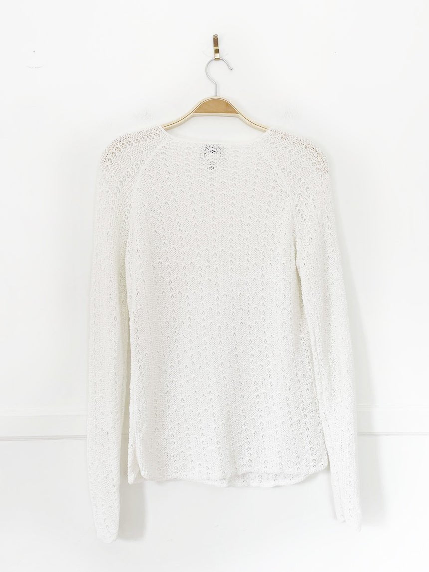 ann taylor ramie-blend knit long sleeve top | loft - good market thrift store