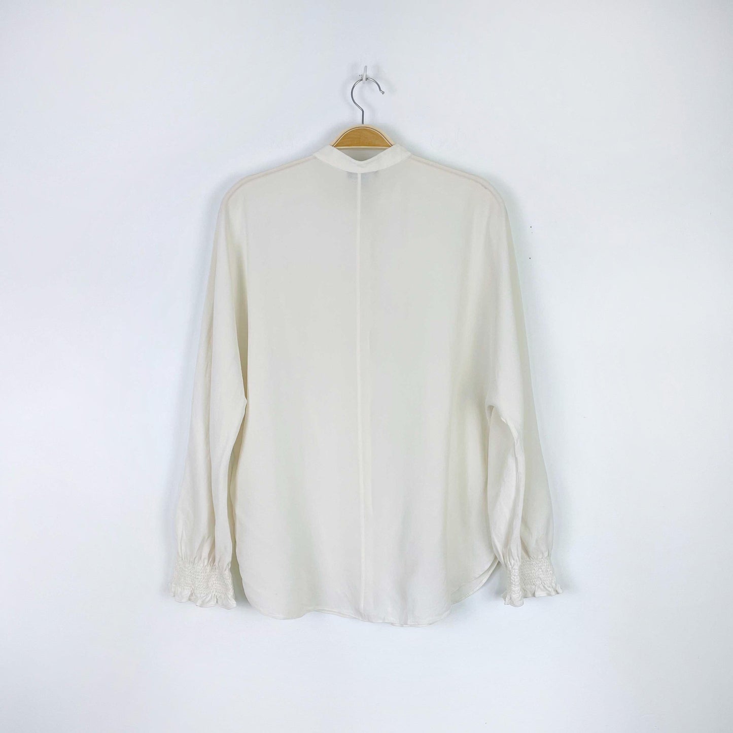 emporio armani cream silk crepe blouse
