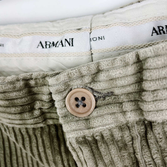 vintage armani collezioni chunky cord baggy trouser
