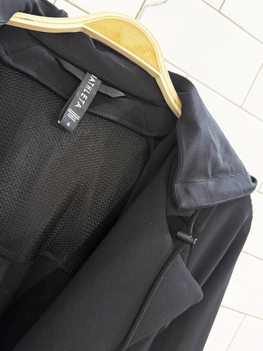 athleta voyage stretch belted trench coat | removable hood - good market thrift store