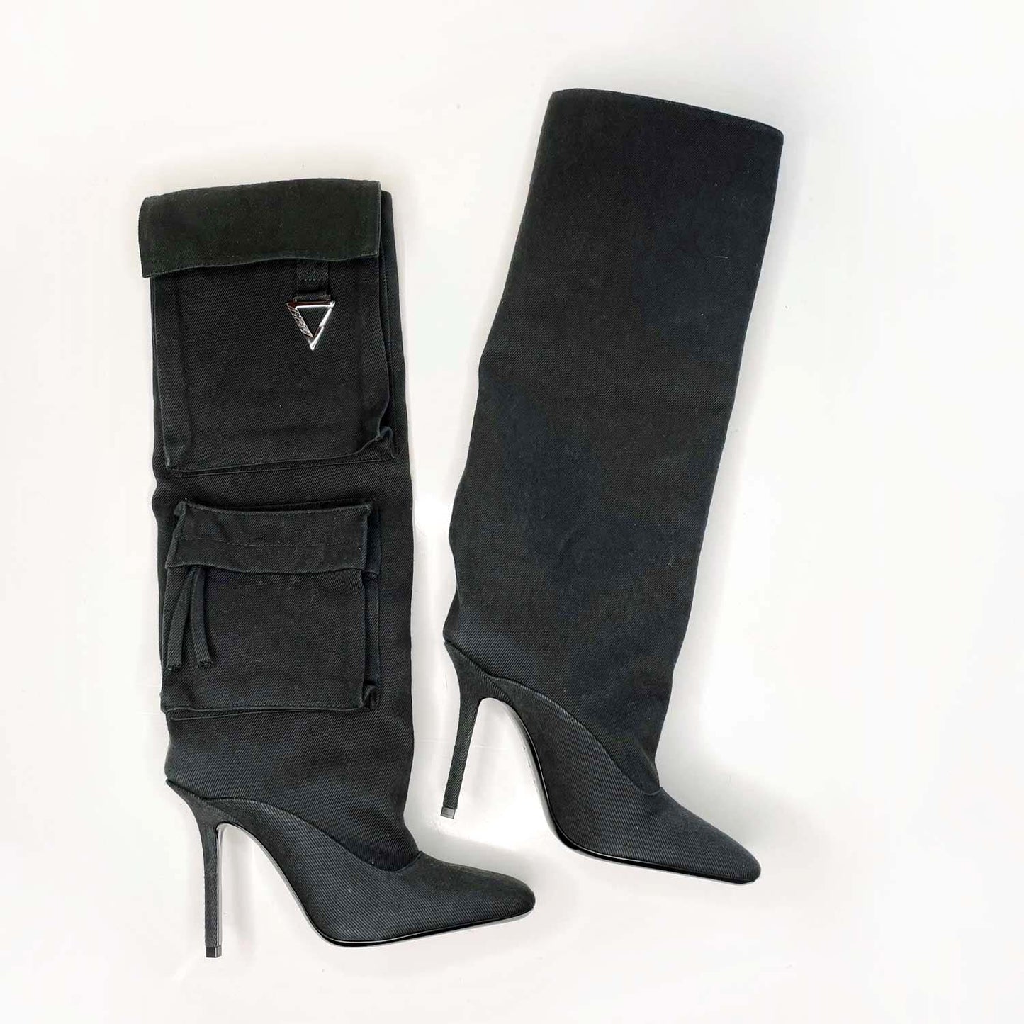 the attico sienna combat knee high boots - size 37.5