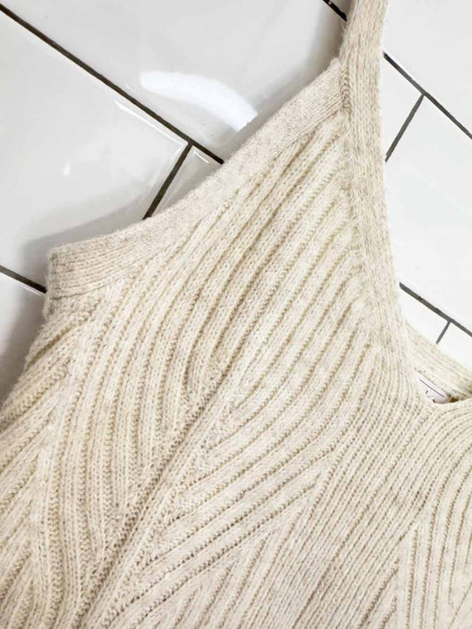 auden cotton-blend chunky knit cropped tank - good market thrift store