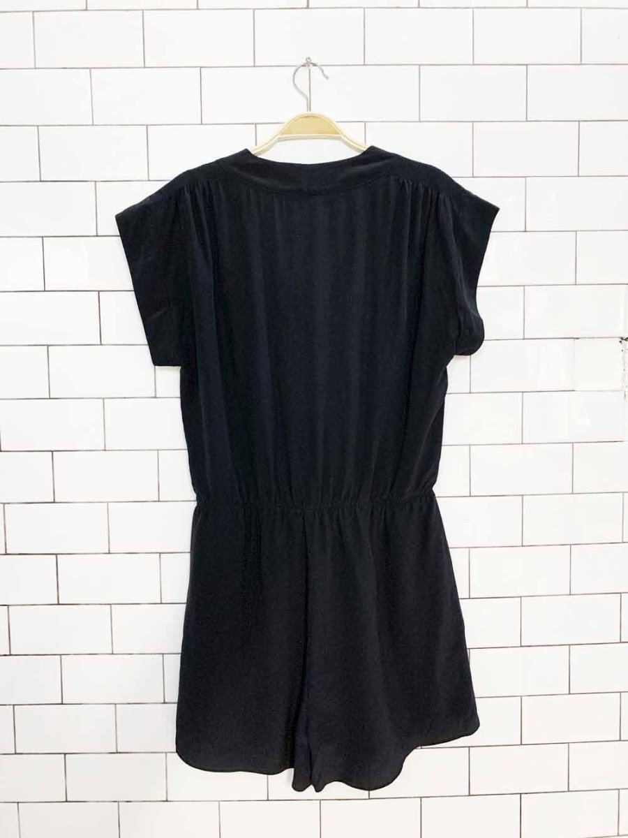 babaton 100% silk corbett v-neck short sleeve jumper | aritzia - good market thrift store
