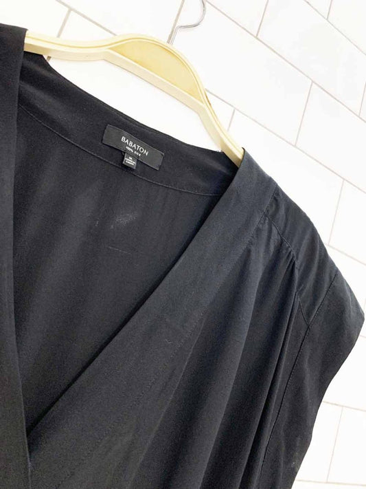 babaton 100% silk corbett v-neck short sleeve jumper | aritzia - good market thrift store