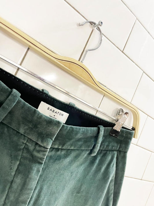 babaton atelier braden velour flare leg trouser | aritzia - good market thrift store