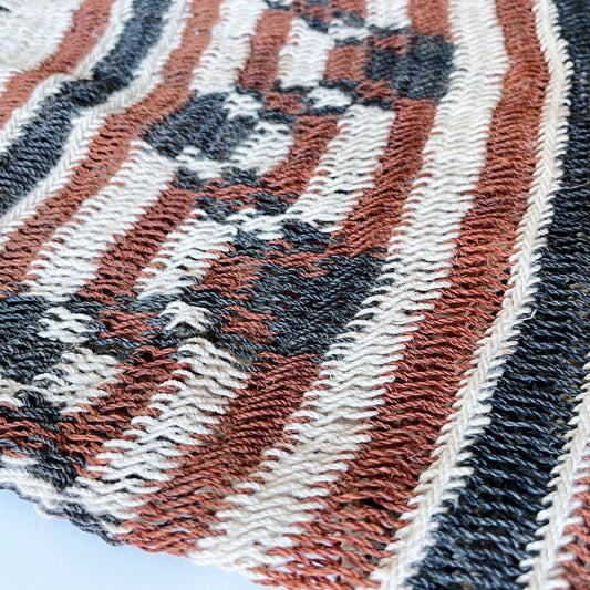 vintage handmade papa new guinea bilum net bag