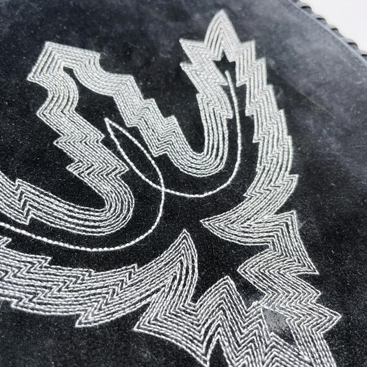 vintage donald j pliner western embroidered leather bag