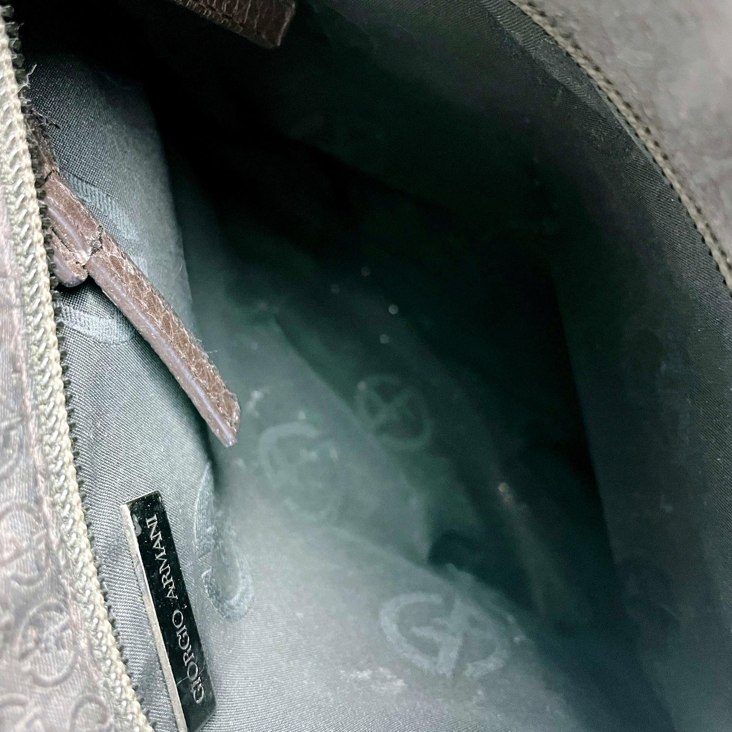 vintage 00s giorgio armani nylon logo crossbody