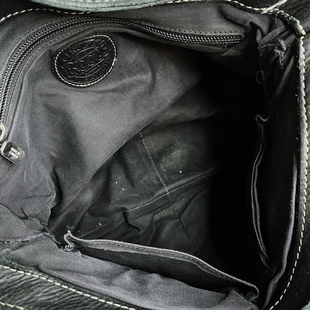 vintage 00s roots tribe soho hampton leather bag