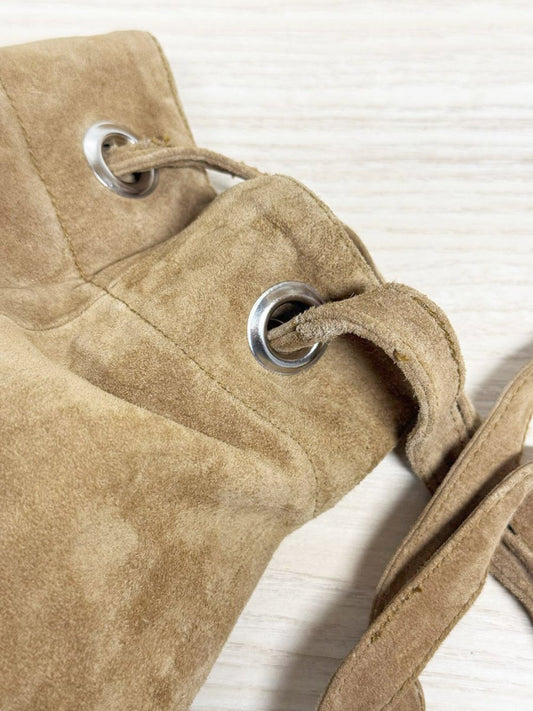 beyond retro upcycled suede bucket bag - good market thrift store