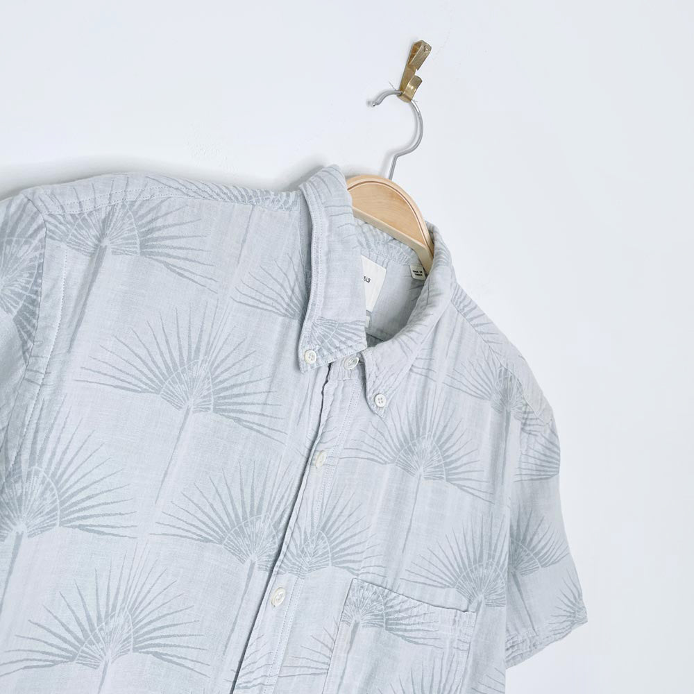 billy reid gauze cotton palm leaf shirt