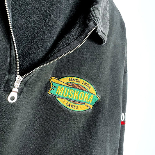 vintage 00s roots muskoka 1/4 zip relaxed sweatshirt