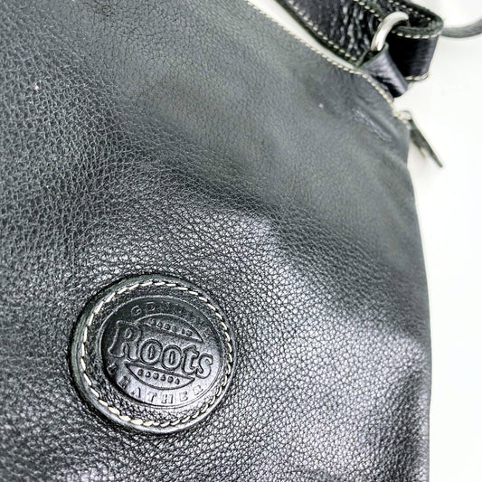 vintage roots pebbled leather villager bag