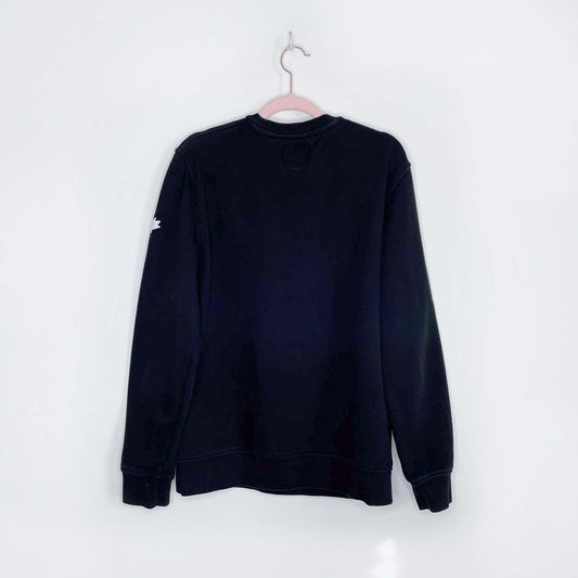 roots flocked boyfriend fleece crew - size small