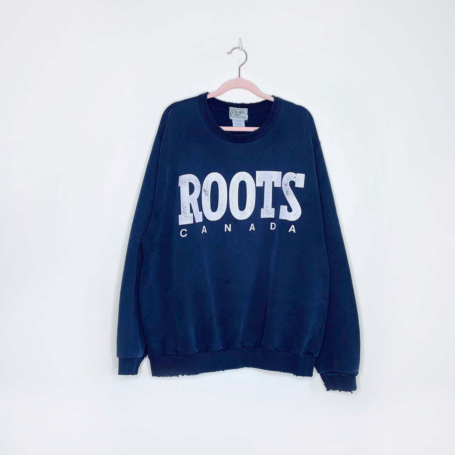 vintage 90s roots nameplate crewneck - size xl
