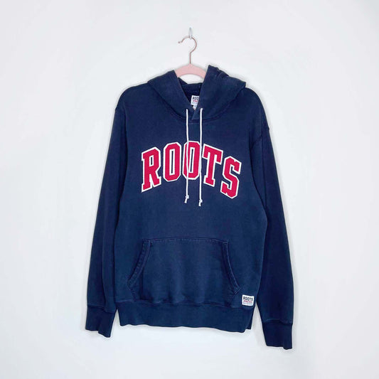 vintage 00s roots varsity nameplate hoodie - size xs