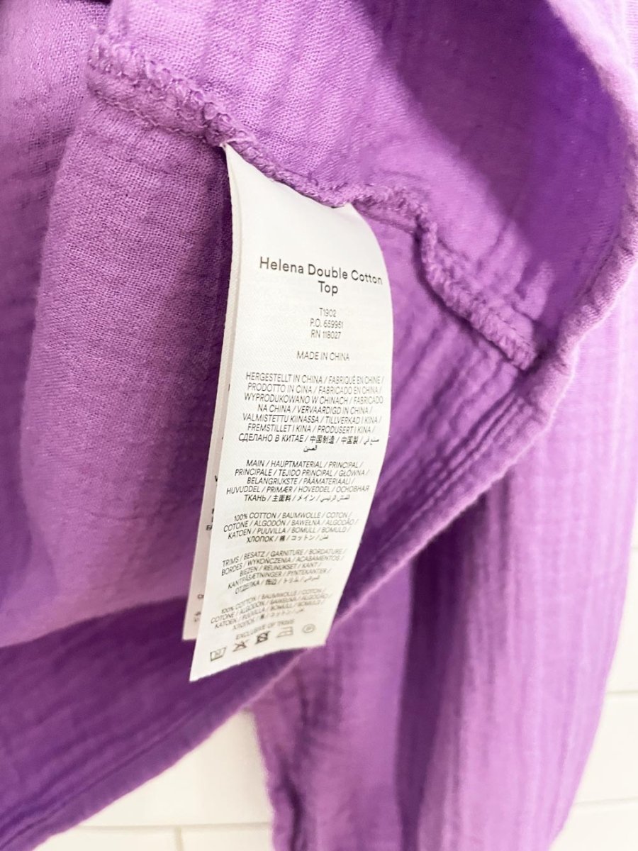 boden helena ruffle edge gauze cotton shirt - good market thrift store