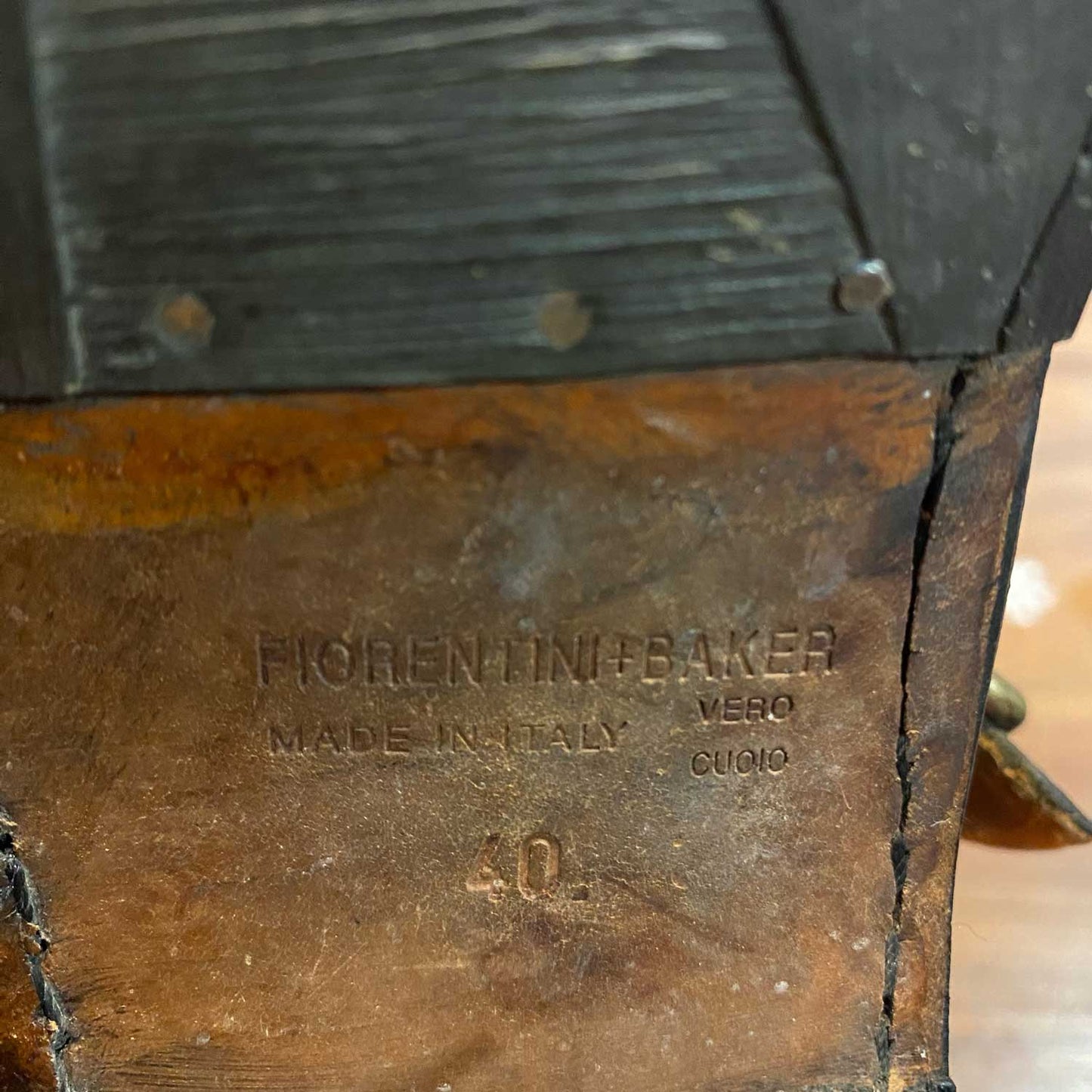 fiorentini + baker heeled leather moto boots - size 40