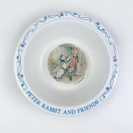 vintage f. warne & co. peter rabbit bowl