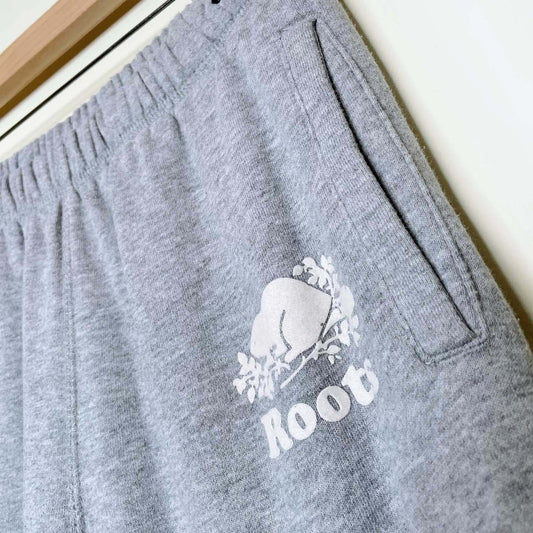 roots athletic grey boyfriend sweatpants - size xs