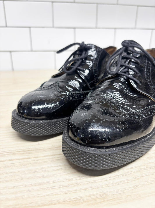 braco patent leather platform brogue shoes - good market thrift store