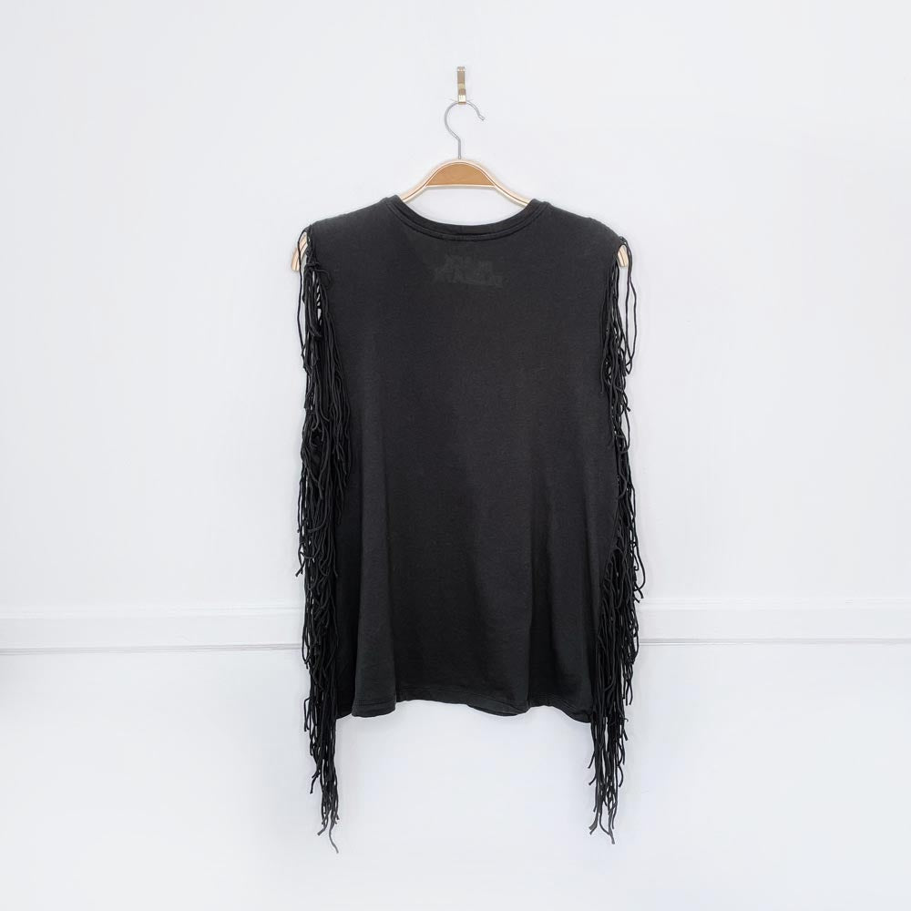 black sabbath x topshop 1977 world tour reprint full fringe sleeveless tee